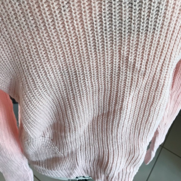 NWT AEROPOSTALE Light Pink Blush Knit Sweater - S - Picture 4 of 6